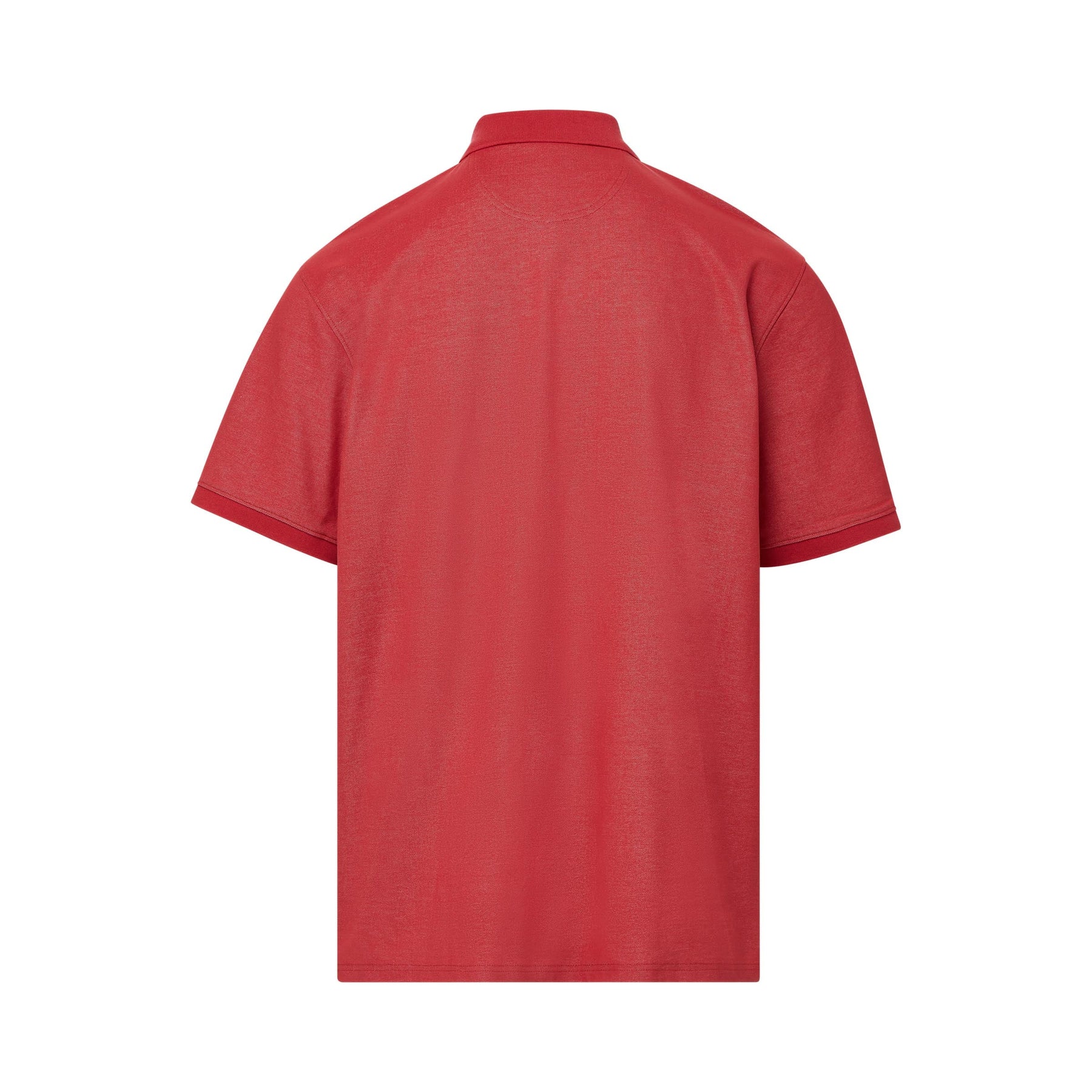 Short-Sleeve Polo Pique Knit Shirt with Magnetic Closures
