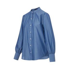 Women's Adaptive Magnetic Button Chambray Blouse