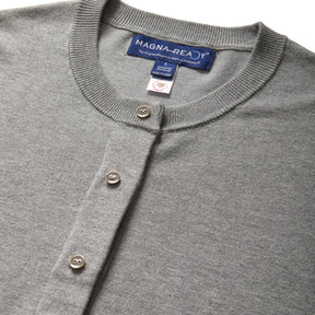 Women's Adaptive Magnetic Front Knit Cardigan Sweater In Grey