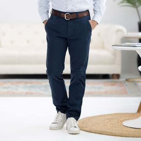 "Fordham" Flat-Front Easy-Care Twill Chino Pants with Magnetic Closures