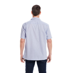 "Landry" Short-Sleeve Untucked Camp Casual Shirt with Magnetic Closures