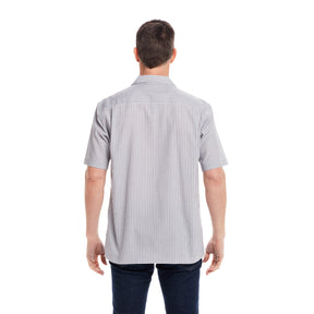 "Landry" Short-Sleeve Untucked Camp Casual Shirt with Magnetic Closures