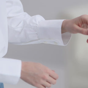 Women's Adaptive Magnetic Button Classic White Blouse