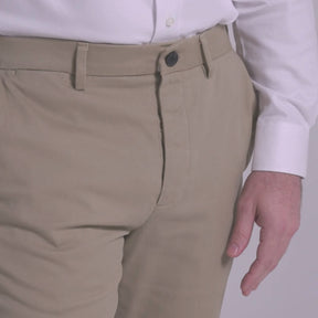 "Fordham" Flat-Front Easy-Care Twill Chino Pants with Magnetic Closures