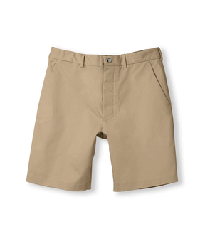 "Fordham" Flat-Front Easy-Care Twill Chino Shorts with Magnetic Closures