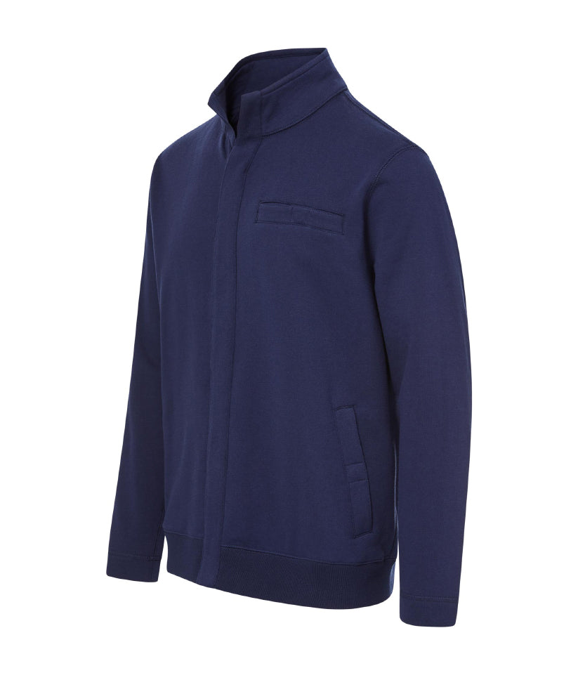 "Dillon" Long-Sleeve Knit Fleece Jacket with Magnetic Closures