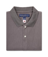 Short-Sleeve Polo Pique Knit Shirt with Magnetic Closures