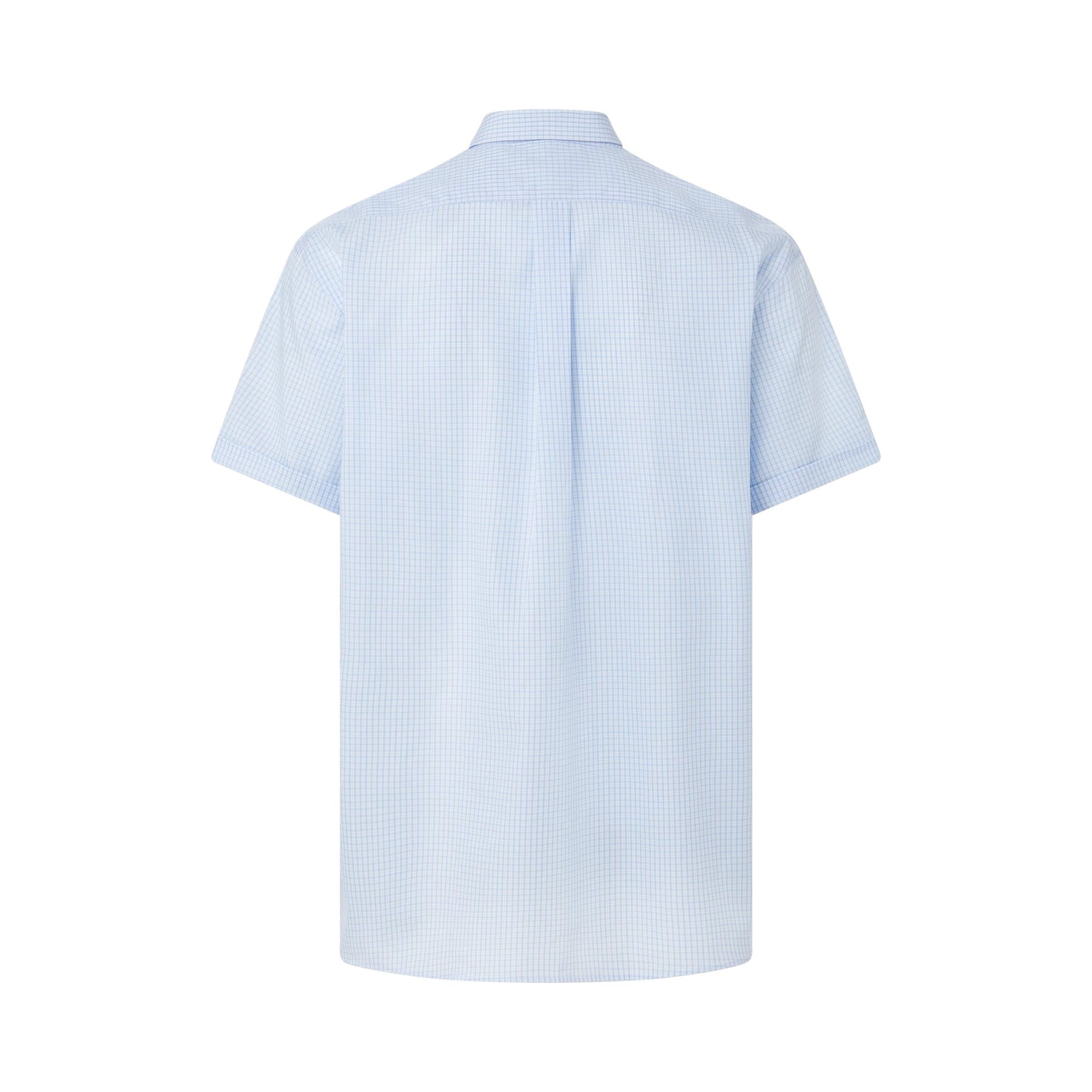 "Heights" Short-Sleeve Button-Down Collar Cotton Shirt with Magnetic Closures