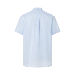 "Heights" Short-Sleeve Button-Down Collar Cotton Shirt with Magnetic Closures