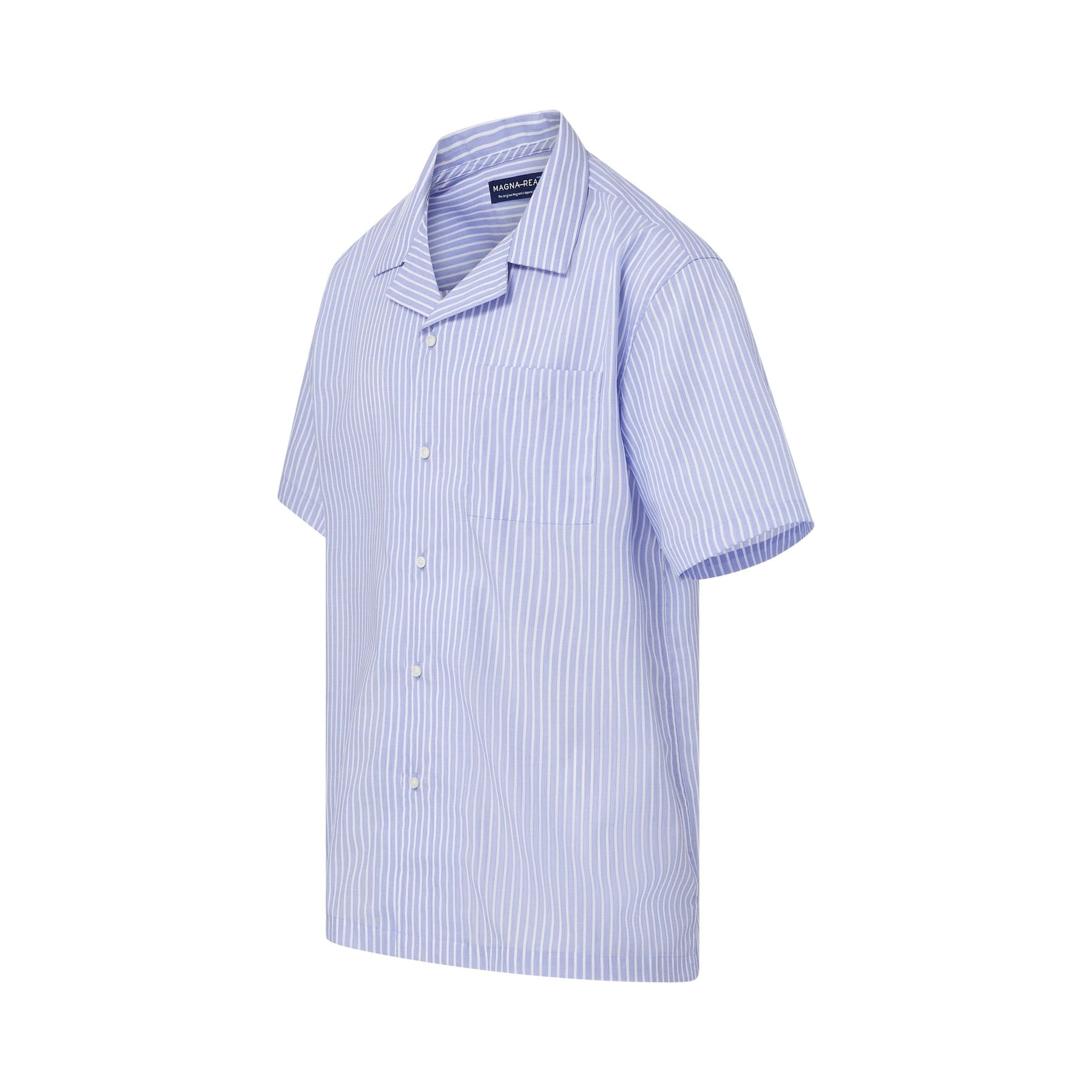 "Landry" Short-Sleeve Untucked Camp Casual Shirt with Magnetic Closures