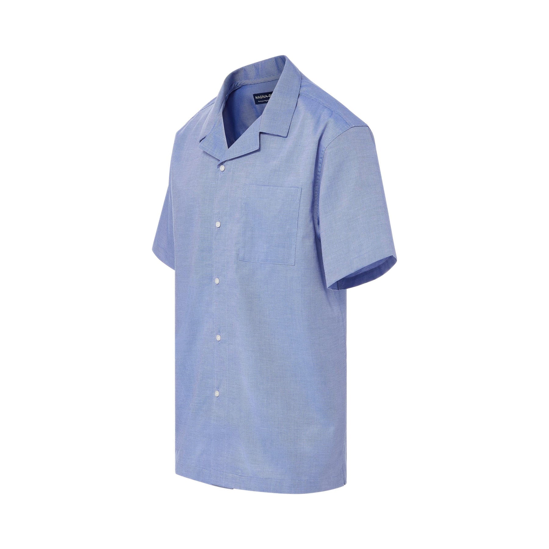 "Landry" Short-Sleeve Untucked Camp Casual Shirt with Magnetic Closures