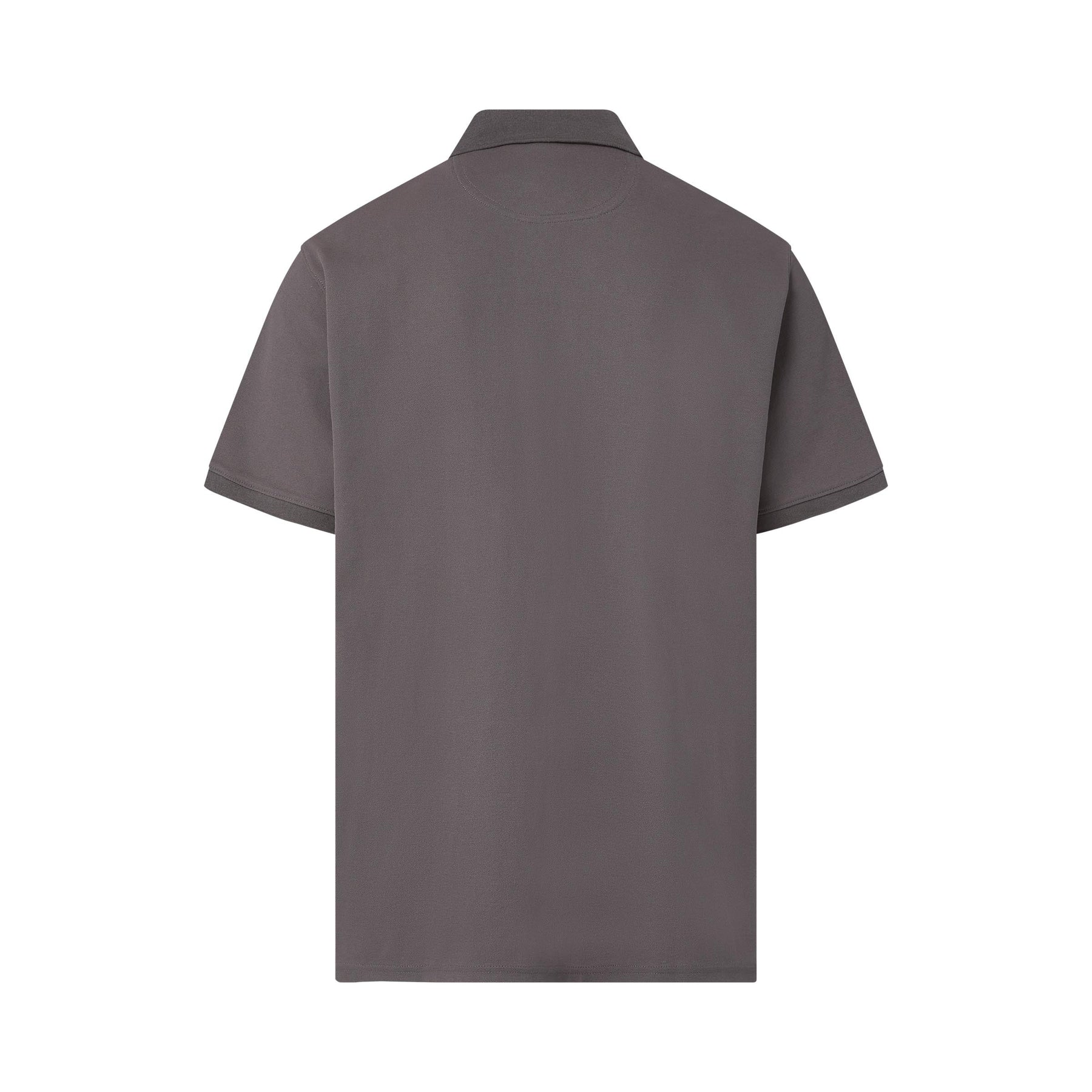 Short-Sleeve Polo Pique Knit Shirt with Magnetic Closures