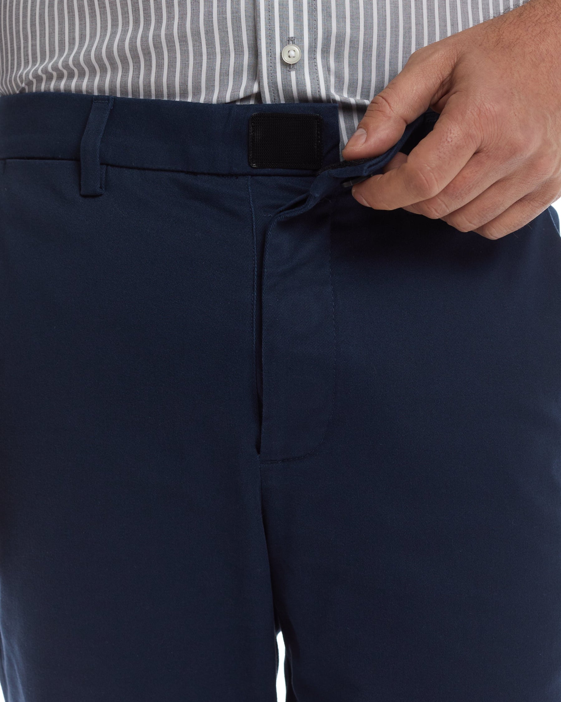 "Fordham" Flat-Front Easy-Care Twill Chino Pants with Magnetic Closures