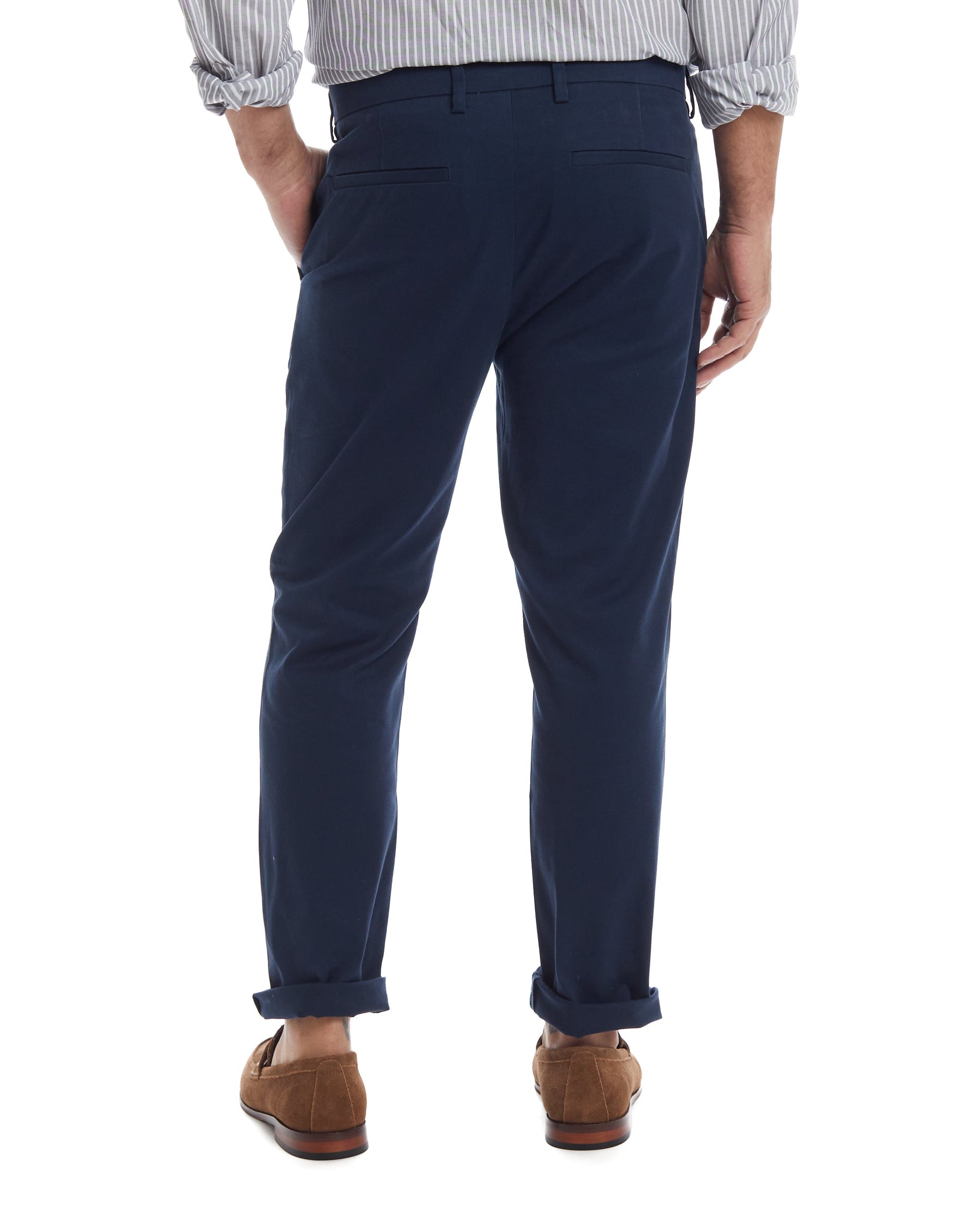 "Fordham" Flat-Front Easy-Care Twill Chino Pants with Magnetic Closures