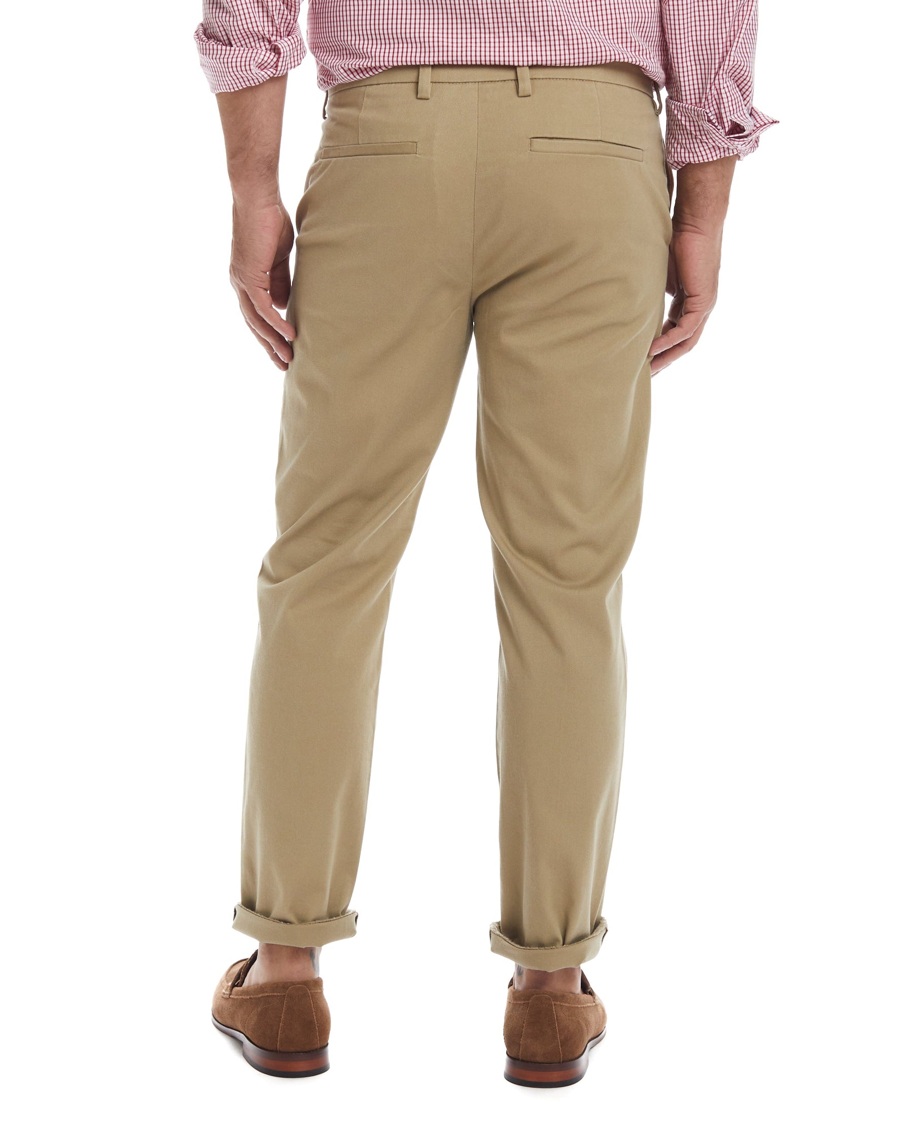 "Fordham" Flat-Front Easy-Care Twill Chino Pants with Magnetic Closures