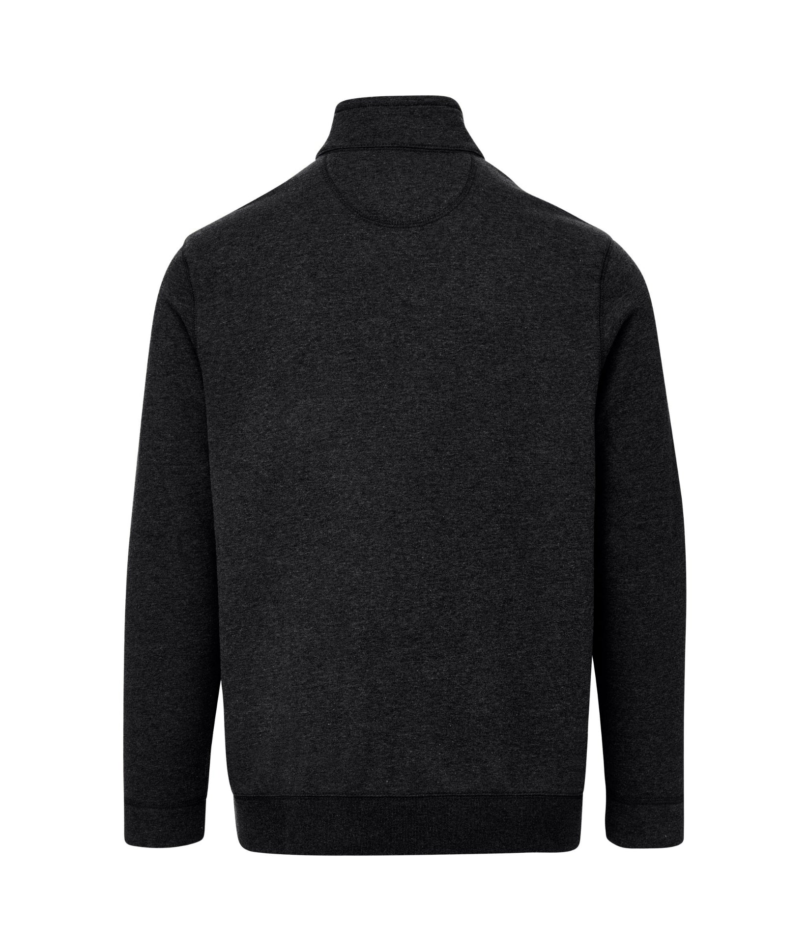 Dillon" Long-Sleeve Black Knit Fleece Jacket with Magnetic Closures
