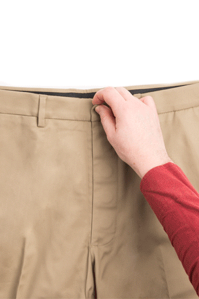 "Fordham" Flat-Front Easy-Care Twill Chino Pants with Magnetic Closures