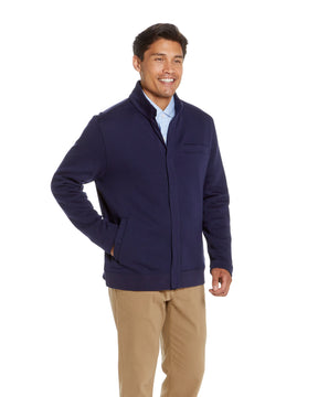 "Dillon" Long-Sleeve Knit Fleece Jacket with Magnetic Closures