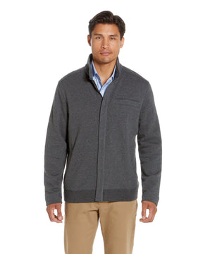 "Dillon" Long-Sleeve Knit Fleece Jacket with Magnetic Closures