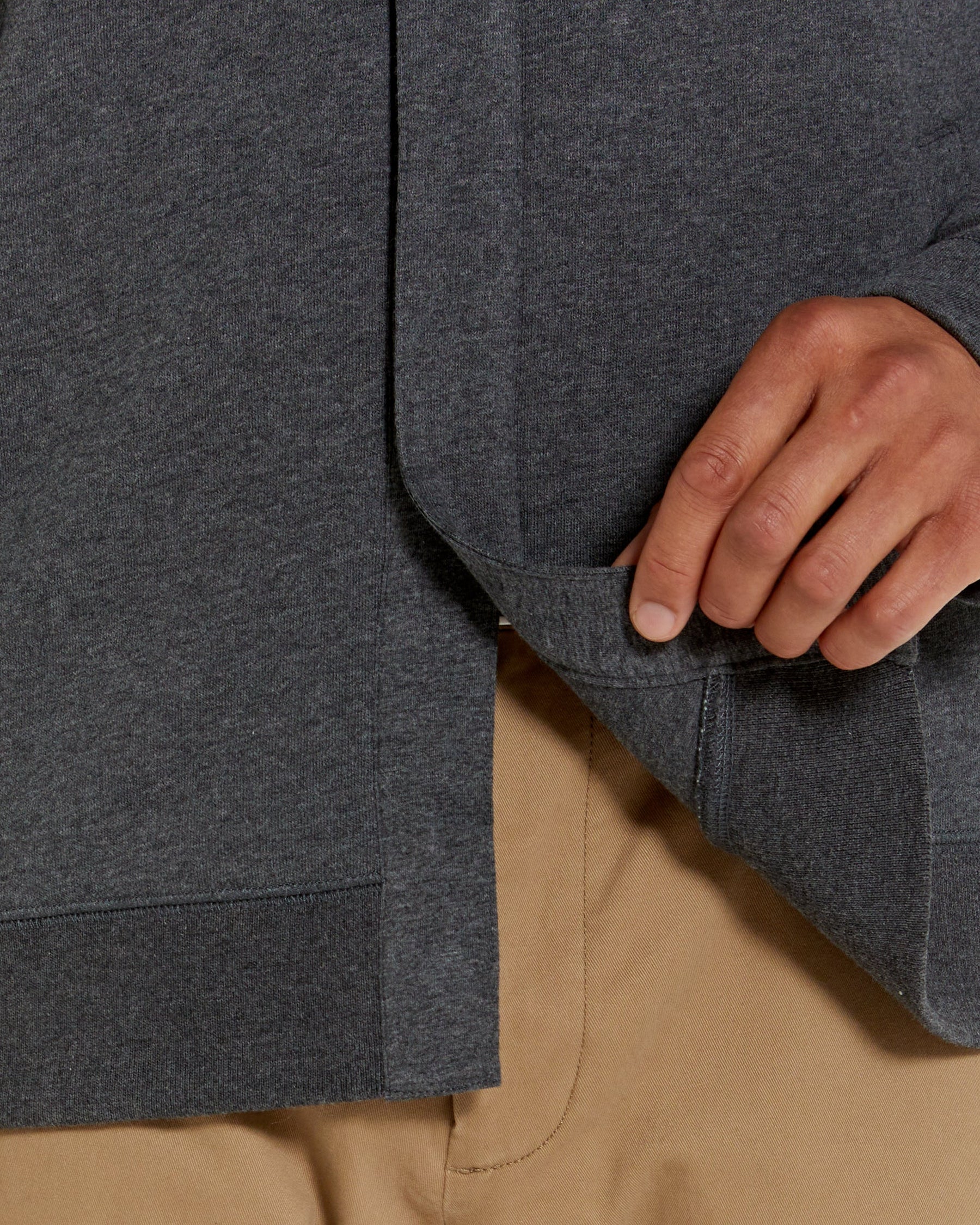 "Dillon" Long-Sleeve Knit Fleece Jacket with Magnetic Closures