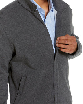 "Dillon" Long-Sleeve Knit Fleece Jacket with Magnetic Closures