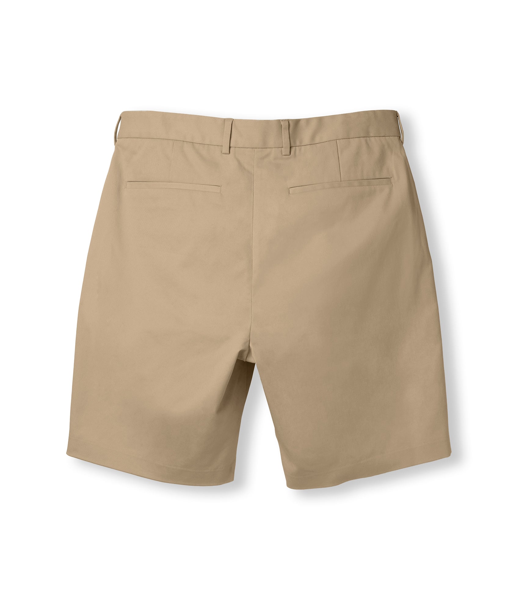 "Fordham" Flat-Front Easy-Care Twill Chino Shorts with Magnetic Closures
