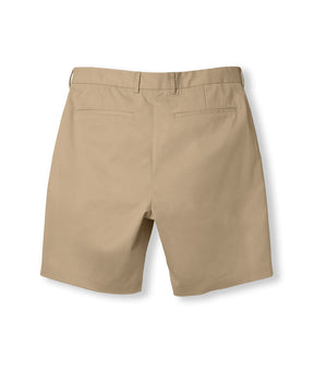"Fordham" Flat-Front Easy-Care Twill Chino Shorts with Magnetic Closures