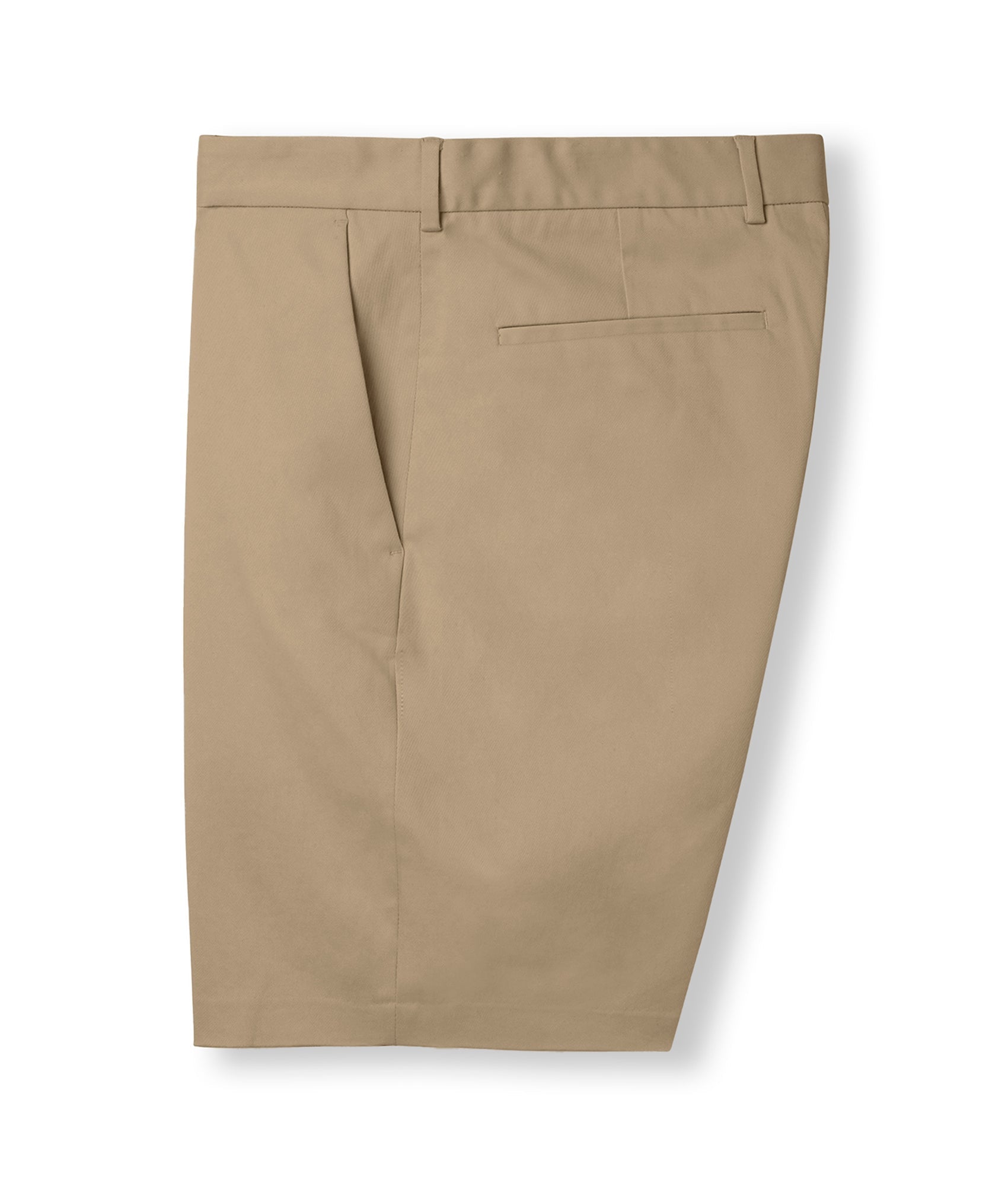 "Fordham" Flat-Front Easy-Care Twill Chino Shorts with Magnetic Closures