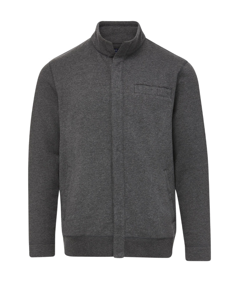 "Dillon" Long-Sleeve Knit Fleece Jacket with Magnetic Closures