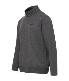 "Dillon" Long-Sleeve Knit Fleece Jacket with Magnetic Closures