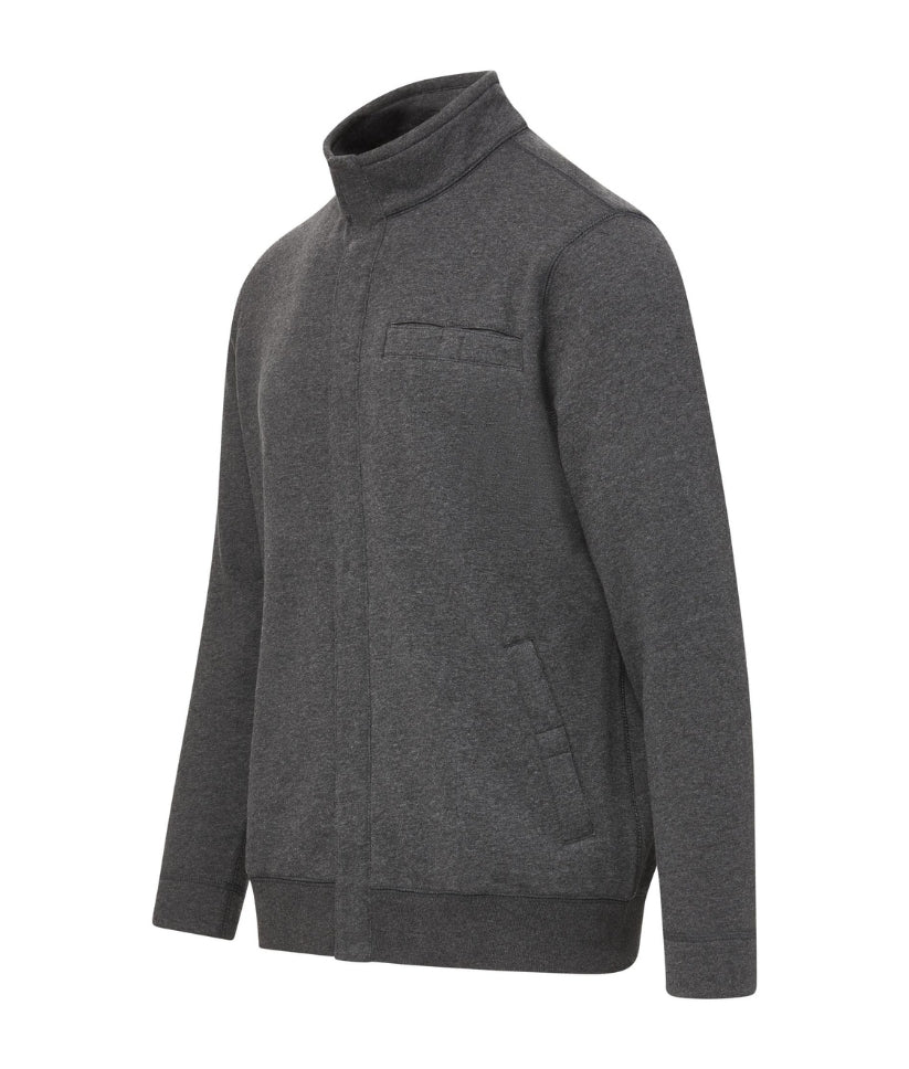 "Dillon" Long-Sleeve Knit Fleece Jacket with Magnetic Closures